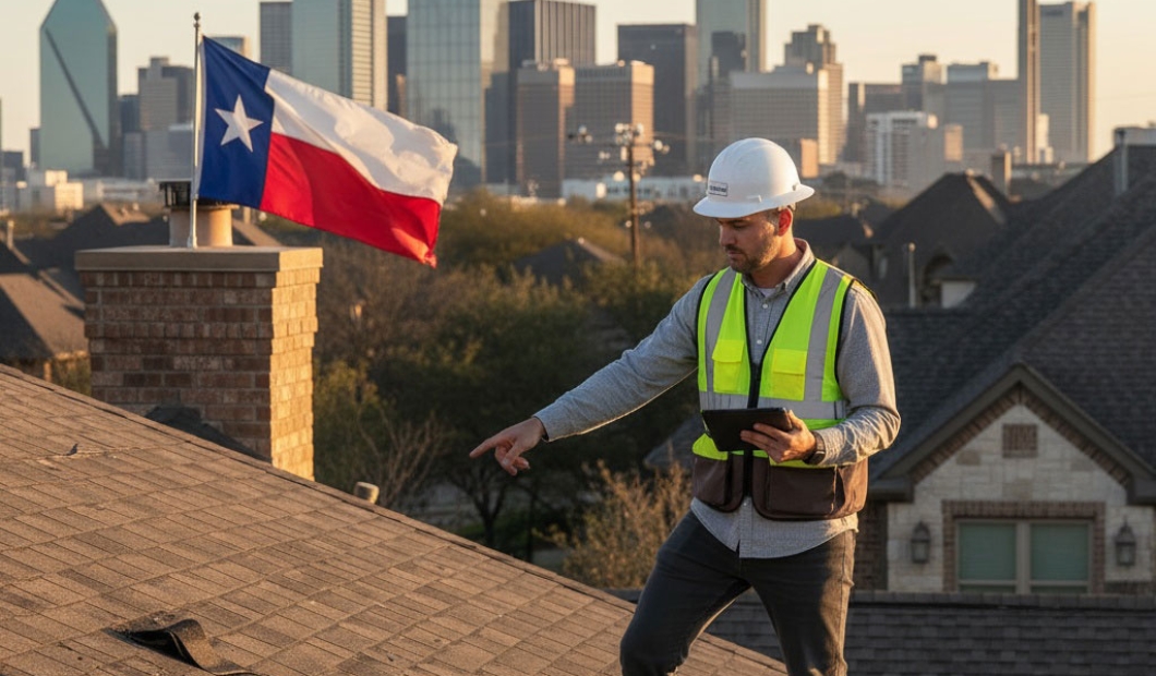 Hail damage roof repair in Arlington TX